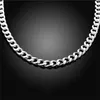 Correntes finas jóias masculinas 925 prata esterlina 10mm colar de alta qualidade masculino esterlina-prata-jóias 20 polegadas 242421