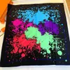 Good quality New 90cm Hand hemming beading ink painting silk twill scarf female scarves square Printed Female shawl 3128