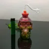 Glaspfeifen Rauchen geblasener Wasserpfeifen Herstellung mundgeblasener Bongs Farbiger, verdickter Skelettglastopf