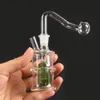 Glass Bong Ash Catcher Oil Burner 10mm Male Joint Mini Beaker Hookah With Hose