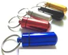 Rese Aluminium Alloy Waterproof Pill Box Case Keyring Key Chain Medicine Lagringsarrangör Bottle Holder Container Keychain