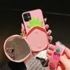 3d Cute Pineapple Torebka Portfel Smycz Telefon Case Dla iPhone 11Pro 6 7 8 Plus XS MAX X SE Kieszeń Kieszonkowy Anti-Fall Miękki Pasek Pokrywa