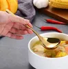 Roestvrijstalen lepels kleurrijke handvat lepel drinken soep drinken gereedschap bestek rose goud soep servies keukengereedschap SN4504