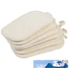 10 * 15cm Exfoliating Loofah Pads Bath Scrubber Esponja - Luffa 100% Natural e Terry Pano (4 "x 6")