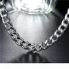 A Heavy 115g 10mm Quartet Buckle Sideways Male Models Sterling Silver Plate Necklace Stsn011 Fashion 925 Silver Chains Necklace F7303898