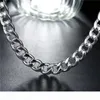 A Heavy 115g 10mm Quartet Buckle Sideways Male Models Sterling Silver Plate Necklace Stsn011 Fashion 925 Silver Chains Necklace F8157916