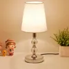 Crystal bordslampor LED-sänglampa Nordic Desk Lamp Bedroom Living Room Lights Studie Bokljus Vanity Table Light E27 EU-kontakt