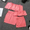 Family Matching Clothes Set Summer Mommy And Me Sleeveless Ruffles Shirtshort Skirt Outfits Mother Daughter Clothing Suit1789248