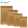 Ferimo 100pcs Orange Packaging Storage Bags Aluminum Foil Mylar Zip Lock Bag Party Favor Gift Candy Package 12*18cm