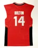 ABD'den gemi #WildCats 14 Troy Bolton Basketbol Jersey Lisesi Kolej Formaları Erkek Vintage Dikişli Kırmızı Boyutu S-XXXL