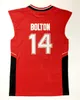 Fartyg från oss #wildcats 14 Troy Bolton Basketball Jersey High School College Jerseys Mens Vintage Stitched Red Size S-XXXL