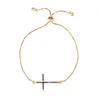 Gold Diamond shell Cross bracelet zircon Pull Adjustable women bracelets Charm fashion jewelry will and sandy gift