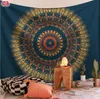 Indischer Hippie-Bohemien-Psychedelic-Pfau-Mandala-Wandbehang, Bettwäsche-Wandteppich für Schlafzimmer, Wohnzimmer, Wohnheim, Heimdekoration