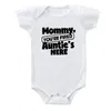 New Mommy Onesie Cotton Short Sleeve Baby Bodysuit Baby Boys Girls Clothes Funny Auntie Baby Clothing 024M18029782458730