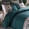 Designer Bed Comforters Sets Simple Luxury King Size Bedding Set Jacquard Floral Printed Bed Linen Duvet Cover Sets Quilt Covers Bedclothes