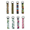 22 Designs Armband Floral Printed Party Key Chain Neoprene Ring Wristlet Keychain Lanyard Chain Holder för att matcha Chapstick Holder1001732