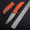 High Quality Stainless Steel Folding Blade Pocket Knife Orange ABS Handle Outdoor Hunting Survival Knife Gift Utility