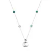 925 стерлингового серебра Бирюзовый ожерелье Vintage стерлингового серебра Бирюзовый перламутр ожерелье мужчин и женщин Trend Бирюзовый ожерелье