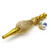 Croissant sur la lanterne Naviguements Conseils Golden Tuyaux Hookah Shisha Perles de couleur Porte-cigarettes Accessoires fumeurs amovibles 12JK D2