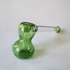 F￤rgade Pyrex Glass Bubble Pipe Hand Spoon Oil Burner Pipes Dab Rigs Tobacco Pipes R￶kning Tillbeh￶r Vattenr￶r SW81