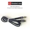 2.4A Oplaadgegevens Aliminum Shell Nylon Vlecht Type-C Micro USB-kabel voor Android Samsung Huawei-oplader Synchronisatie Kabels 1m