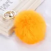 Party Favor Hairy Fur Ball Keychains Car Key Holder Pom Keybuckle Lanyard Fashion Wallet Plush Keyring Pompoms Cute Charms Accesso5039774