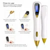 Ny 9 -nivå LED -mol borttagningspenna PLASMA PEN FRECKLE Borttagningsmaskin Dark Spot Remover For Face Wart Tag Tattoo Ta bort Pen Hud Care2370597