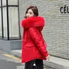 Luzuzi vinter 2020 Ny kort kvinnors jacka koreansk modepack kvinnor päls krage huva tjock varm kvinnors vinterjacka