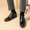 Phenkang Mens Formal Shoes Genuine Leather Oxford Shoes For Men Italian Dress Wedding Laces Leather Business Shoes CX200731
