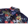 Camicie da uomo di nuova moda estiva Casual Stampa floreale Maniche corte Abbottonatura Camicia hawaiana Camicia da vacanza al mare Taglie forti M-7XL