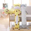 Long corps animaux oreiller en peluche rembourré traversin cylindrique compagnon de couchage enfants adultes lapin ours Dino girafe chat 95140 cm MX4643928