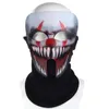 Maska do twarzy biketyka światło miga świecące na zewnątrz na świeżym powietrzu Halloween party kostium dekoracji