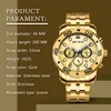 Utrikeshandel Gold Quartz Watch Multi-Function Tre-Eye Six-Pin Fashion Lysous Watch Män