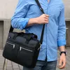 Luufan Echtes Leder männer Tasche Männliche Business Aktentasche 14 zoll Laptop Tasche Natürliche Leder Messenger Bags männer Reise tote