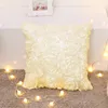 3D Rose Flower Pillow Case 40 * 40 cm Kvadrens Kasta Sofa Kuddehölje Hotell Hem Bil Midja Kuddehus