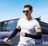 Fashion Outdoor Sports Ice Silk Sleeve Ice Cool Breathing Sunscreen Sleeve Summer Gloves Arm Warmers for Cycling Riding Training