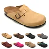 Hot koop-Boston 2020Nieuwe lederen tas hoofd pull cork slippers vrouwelijke mannelijke zomer anti-slip slippers luie schoenen liefhebbers strand schoenen scuffs