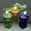 2023 Glass Pipes Smoking blown hookah Manufacture Hand-blown bongs Colored glass apple pot