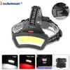 COB Powerful Led Headlamp 8000LM Head lamp USB Rechargeable Headlight Waterproof Fishing Light by 18650 Battery