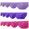 6m Ice Silk Swag Drape Valance Fir For Backdrop Curtain Table Skirt Wedding Stage Background Curtain Decoration