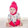 Chapeau d'hiver pour bébé Cache-oreilles chauds Ushanka avec gants Outdoor Polar Fleece Boy Girl Beanie