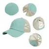 11 couleurs femmes queue de cheval casquettes de baseball désordonné chignon chapeaux de golf en plein air sport chapeau lavé coton casquettes décontracté été pare-soleil chapeau d'extérieur M2413