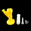 Spedizione DHL Banana bong pipa ad acqua pipa per fumare dab rig durevole bong in silicone dritto infrangibile giunto da 14 mm