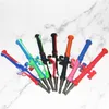 smoking pipes silicon straw rip Round Non-stick Silicones Jar Container For E-cig Wax Bho Oil Butane Vaporizer Jars Dab