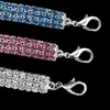 Bling Rhinestone Pet Dog Cat Collar Crystal Puppy Chihuahua Collar Smycz do małych średnich psów Mascotas Diamentowe Akcesoria Biżuteria