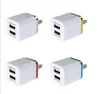 2020 nouveau chargeur 2.1A métal double chargeur USB prise américaine 2.1A adaptateur secteur chargeur mural prise 2 ports pour tablette samsung galaxy note etc.