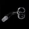 4mm Beveled Edge Clear Bottom Spinning Banger 10mm 14mm 18mm Male Female With 2PCS Holes Suit For Glass Water Bongs Oil Rigs