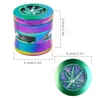 Tobacco Herb Grinder With Windows Dia 63mm 4 Layers Zinc Alloy smoking Spice Peppe Leaf Diamond for Smoking Accessories3258582
