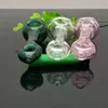Glaspfeifen Rauchen geblasener Wasserpfeifen Herstellung mundgeblasener Bongs Verdickte Schneeflockenfilter-Glaspfeife