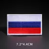 Strisce di toppa con bandiera del paese ricamate Russia Regno Unito Francia Bandiera UE Paesi Bassi Toppe militari tattiche Distintivo per applique dell'esercito